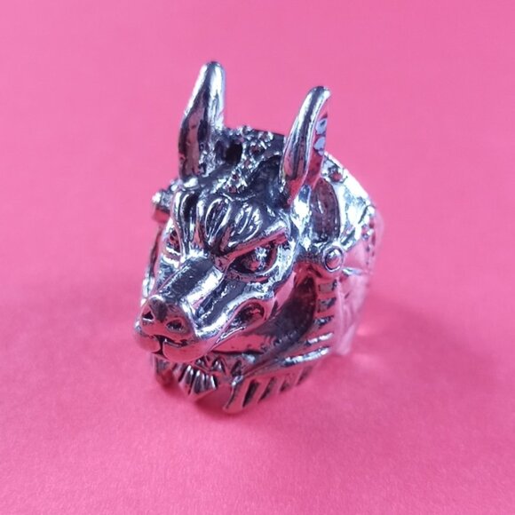 👑💀 Egyptian Pharaoh Gothic Skull Ring – Size 10 - Picture 1 of 4